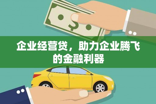 靖宇企业经营贷，助力企业腾飞的金融利器