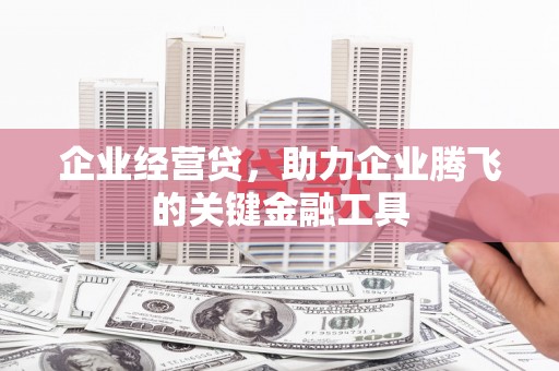 靖宇企业经营贷，助力企业腾飞的关键金融工具