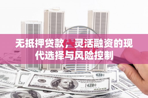 靖宇无抵押贷款，灵活融资的现代选择与风险控制