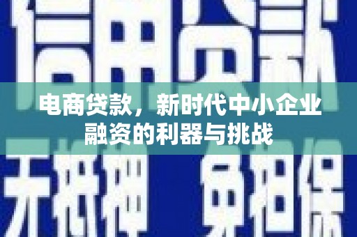 靖宇电商贷款，新时代中小企业融资的利器与挑战