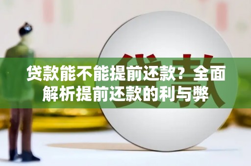 靖宇贷款能不能提前还款？全面解析提前还款的利与弊