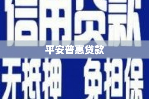 靖宇平安普惠贷款