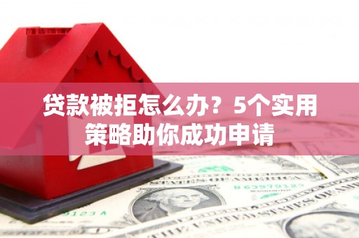 靖宇贷款被拒怎么办？5个实用策略助你成功申请