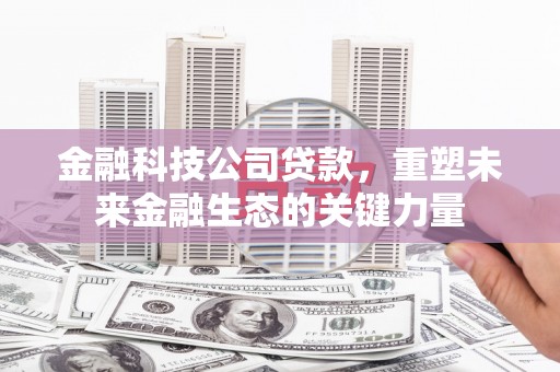 靖宇金融科技公司贷款，重塑未来金融生态的关键力量