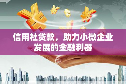 靖宇信用社贷款，助力小微企业发展的金融利器