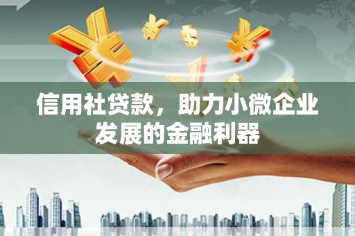 靖宇信用社贷款，助力小微企业发展的金融利器