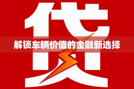 靖宇解锁车辆价值的金融新选择
