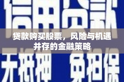 靖宇贷款购买股票，风险与机遇并存的金融策略