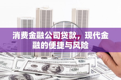 靖宇消费金融公司贷款，现代金融的便捷与风险