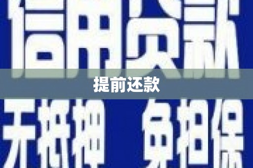 靖宇提前还款