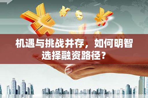 靖宇机遇与挑战并存，如何明智选择融资路径？